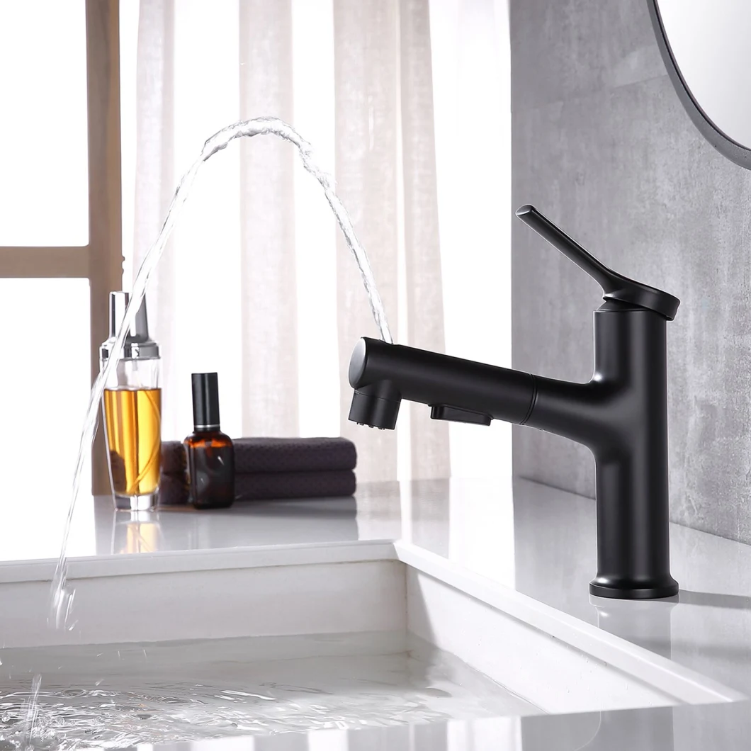 Colorful Cupc Design OEM Pull out Single Handle Hot Cold Mixer Bathroom Faucet