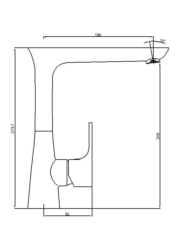 Single Lever High Spout Brass Kitchen Mixer